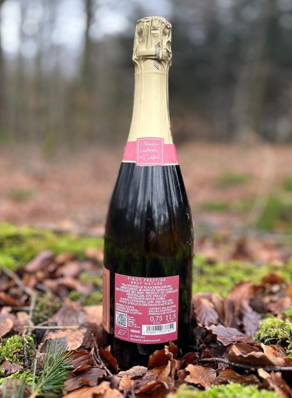 Raffineret Strauch Pinot Prestige Brut Nature - tør og økologisk mousserende hvidvin (sekt)